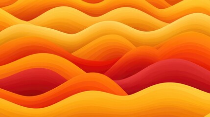 Poster - A pattern of waves in shades of gold and orange, glowing brightly to create an abstract image of warmth and energy.