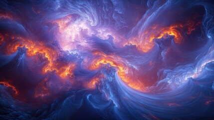 Poster - Thick smoke swirling around in intricate patterns, creating an eerie and ethereal effect.