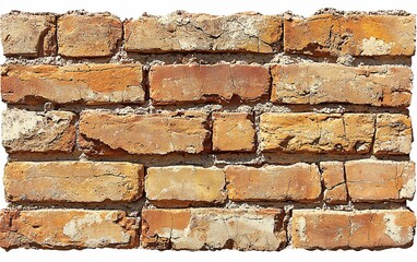 Poster - Weathered orange brick wall texture.