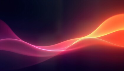 Aufkleber - Abstract vibrant gradient wave design. Fluid glowing colors. Purple orange tones. Modern dynamic design. Suitable for tech, eco, creative projects. Large banner size. Copy space. Suitable for web