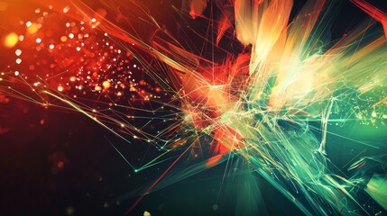 Poster - Dynamic Abstract Graphics Showcasing Vibrant Colors and Energetic Movement
