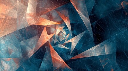 Poster - Abstract Geometric Shapes in Digital Format Creating Stunning Visual Communication