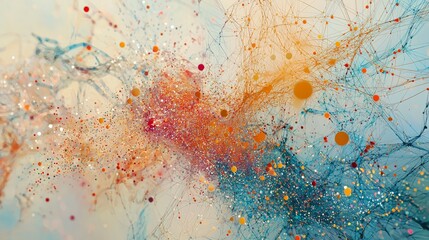 Poster - Inspiring Abstract Technology Visualization of Networks and Connections