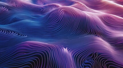 Poster - interlacing technology patterns in vibrant colors and fluid forms