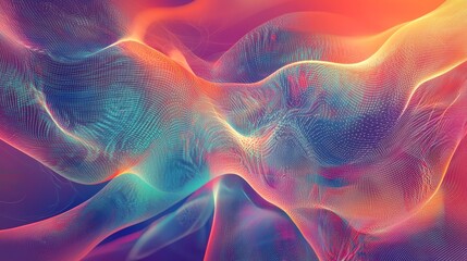 Poster - Modern Abstract Design Symbolizing Fusion of Colors and Shapes in Digital Art