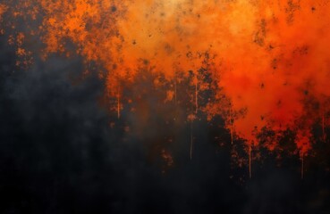 Poster - Abstract grunge texture background with orange, black colors. Raw, industrial design. Suitable for projects needing bold visual impact. Perfect for posters fliers websites presentations. Emphasizes