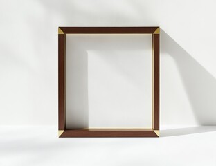 Poster - Dark wood frame with gold accents on white background.