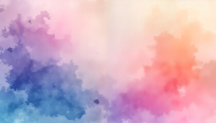 Poster - Pastel abstract watercolor background. Soft gradients of muted colors create tranquil, serene atmosphere. Artistic, minimal design perfect for digital wallpaper creative print. Gentle hues blend