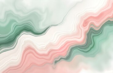 Poster - Abstract background with soft pastel colors. Marble-like texture with flowing lines, patterns. Sage green, blush pink shades combine in gentle blend. Looks like tranquil, beautiful wallpaper design.
