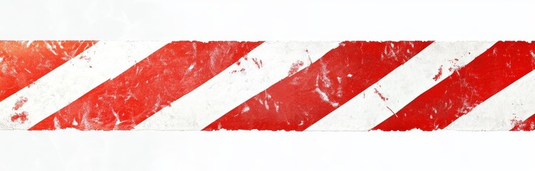 Poster - Red and white diagonal stripes, grunge texture.
