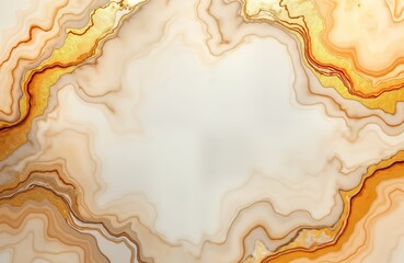 Aufkleber - Abstract art background with beige, gold marble patterns. Unique design features flowing waves, textures. Perfect for modern wall decor interior design projects. Creative, elegant piece.
