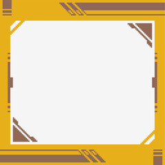 Poster - Golden and Brown Pixel Art Futuristic Interface Frame Background