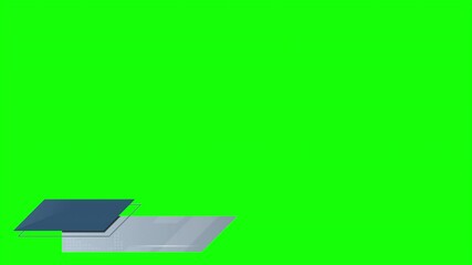 Wall Mural - Futuristic design lower third banner animation. Blue geometric lower third banner template design. Video headline title