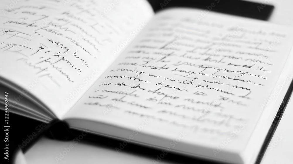 diary page featuring text, focusing on the neat handwriting and ...