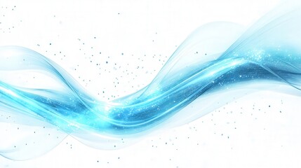 Poster - vivid electric blue wave of energy, with glowing lines and smooth flow to emphasize a high-tech design