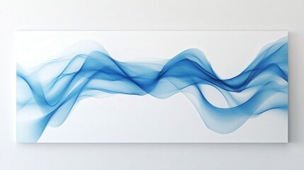 Poster - vivid electric blue wave of energy, with glowing lines and smooth flow to emphasize a high-tech design