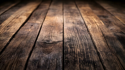 Poster - Rustic Wooden Floorboards with Rich Patina and Detailed Grain Texture : Generative AI