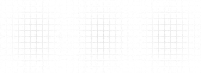 Journal planer page with dotted square grid. Simple square graph paper texture. Retro bullet notebook pattern background. Repeated school math sheet wallpaper. Vector workbook template