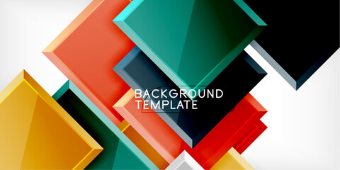 Aufkleber - Colorful squares and rectangles. Vector Illustration For Wallpaper, Banner, Background, Card, Book Illustration, landing page