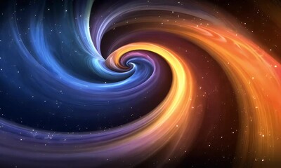 Poster - Cosmic swirl galaxy nebula, space background, abstract art