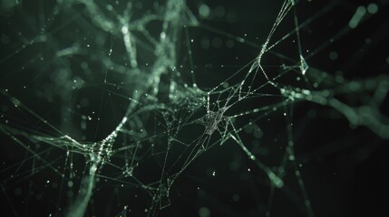 Intricate Dew-Kissed Spiderweb