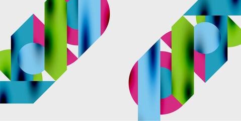 Wall Mural - Vibrant abstract background circles with smooth gradients, creating a dynamic and modern design. Ideal for creative, tech, or contemporary-themed projects