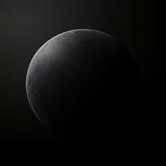 Wall Mural - dark planet sphere celestial body space abstract black background texture universe cosmic 3d render