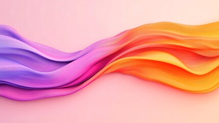 Fototapete - Abstract Colorful Swirling Fabric Gradient Pink Purple Orange Wave Design Fluid Motion Background