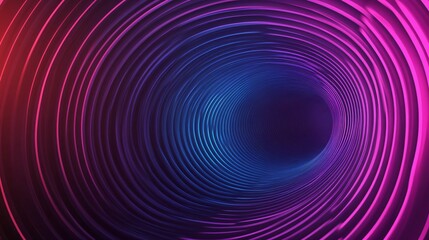 Fototapete - Abstract Neon Tunnel Background Pink Purple and Blue Circular Lights