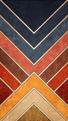 Poster - A colorful abstract design with a gold border