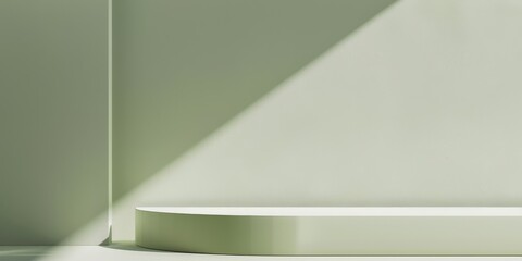 Poster - A minimalist aesthetic featuring a light olive green backdrop, Minimalist design elements arranged symmetrically, Modern minimalist style
