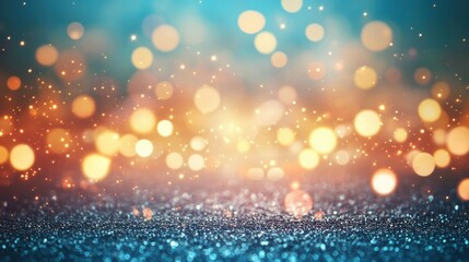Poster - Soft bokeh lights create a magical atmosphere with shimmering effects, blending various hues and textures in a mesmerizing display