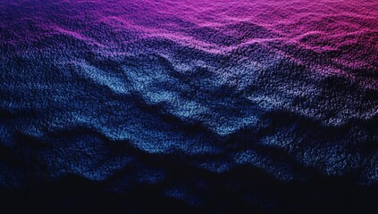 Wall Mural - Abstract Purple and Blue Wave Landscape: A Digital Art Piece