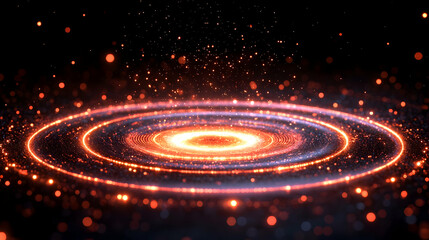 Poster - Glowing cosmic swirl, dark space, energy, background