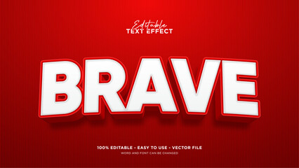 Aufkleber - Editable red 3d text effect, bold text effect template