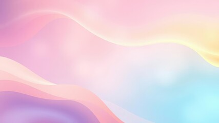 Fototapete - Abstract background with soft pastel colors and organic shapes, aesthetic, summer, flowing