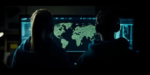 Poster - Global network monitoring, dark room