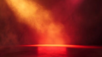 Poster - Vibrant light rays in warm hues, abstract colorful display, suitable for background in artistic projects or presentations.