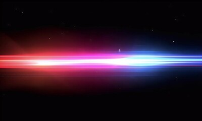 Wall Mural - Red and blue light streaks across dark space, cosmic background, futuristic design, ideal for tech or sci-fi
