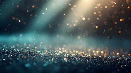 Sparkling glitter background, spotlight, bokeh