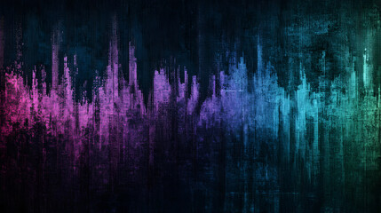 Wall Mural - Colorful abstract cityscape skyline, night, urban texture, website background