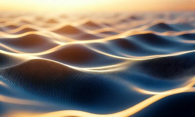 Aufkleber - Sunset Waves Abstract Background Texture