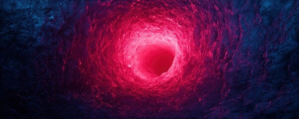 Poster - Vibrant light phenomenon ocean depths digital art surreal environment underwater view abstract concept