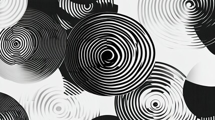 Fototapete - Abstract geometric art with repetitive patterns, trendy and aesthetic.