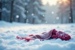© anu - Softly falling snow blankets the landscape with mittens and scarves scattered across the ground, scarves, cold, landscape