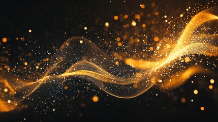 Poster - Abstract visual of gravity and magnetic energy balanced in harmony, with flowing lines and glowing waveforms pulsating across the composition