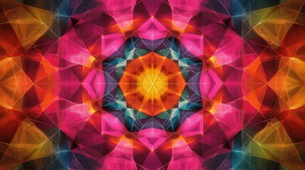Fototapete - Creative geometric pattern with a vibrant, modern, and artistic feel.