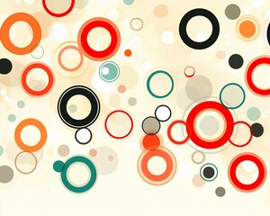 Poster - Abstract background with colorful circles.