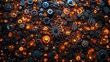 © Azhorov - Complex metallic gear system with synchronized rotations and shimmering reflections