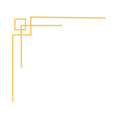 Canvas Print - golden chinese corner border elements, perfect for chinese new year celebrations, instagram posts, b
